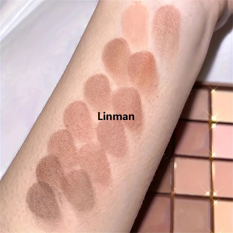 Linman ZEBF--25 Color Eyeshadow Palette - Neutral Gray and Brown Earthy Tone, Coffee and CHot Selling hocolate Style, Create a Multi-Functional Makeup Appearance That Naturally to Theate