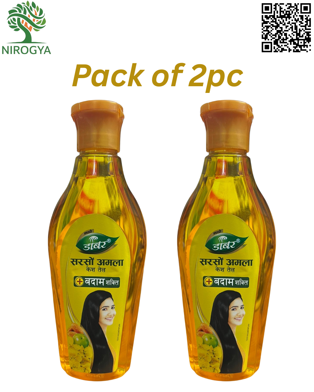 Dabur Sarson Amla Badam Shakti Hair Oil 180ml Pack of 2pc