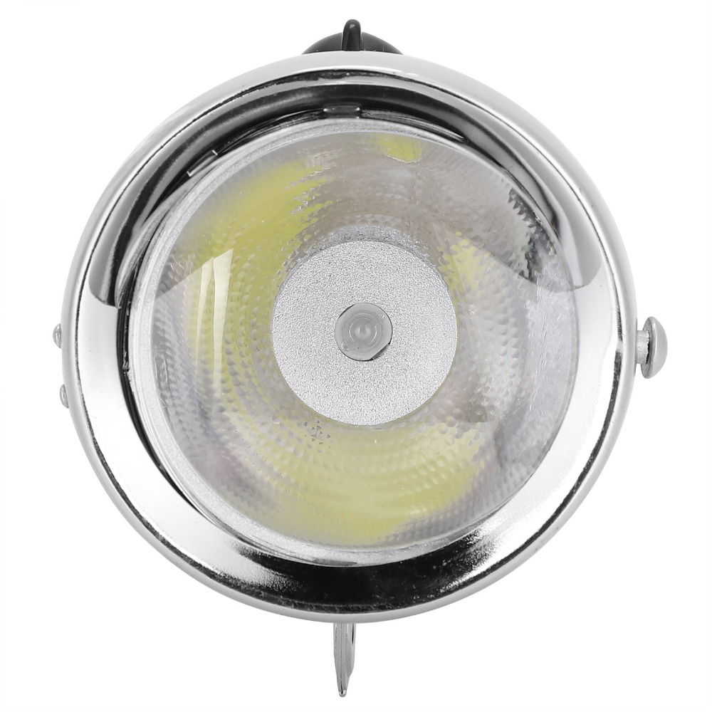 Retro Electroplate Surface Bicycle Headlight Metal Shell AAA Battery Powered Bicycle LED Headlight High Lumens Bike LED Light Night Riding
