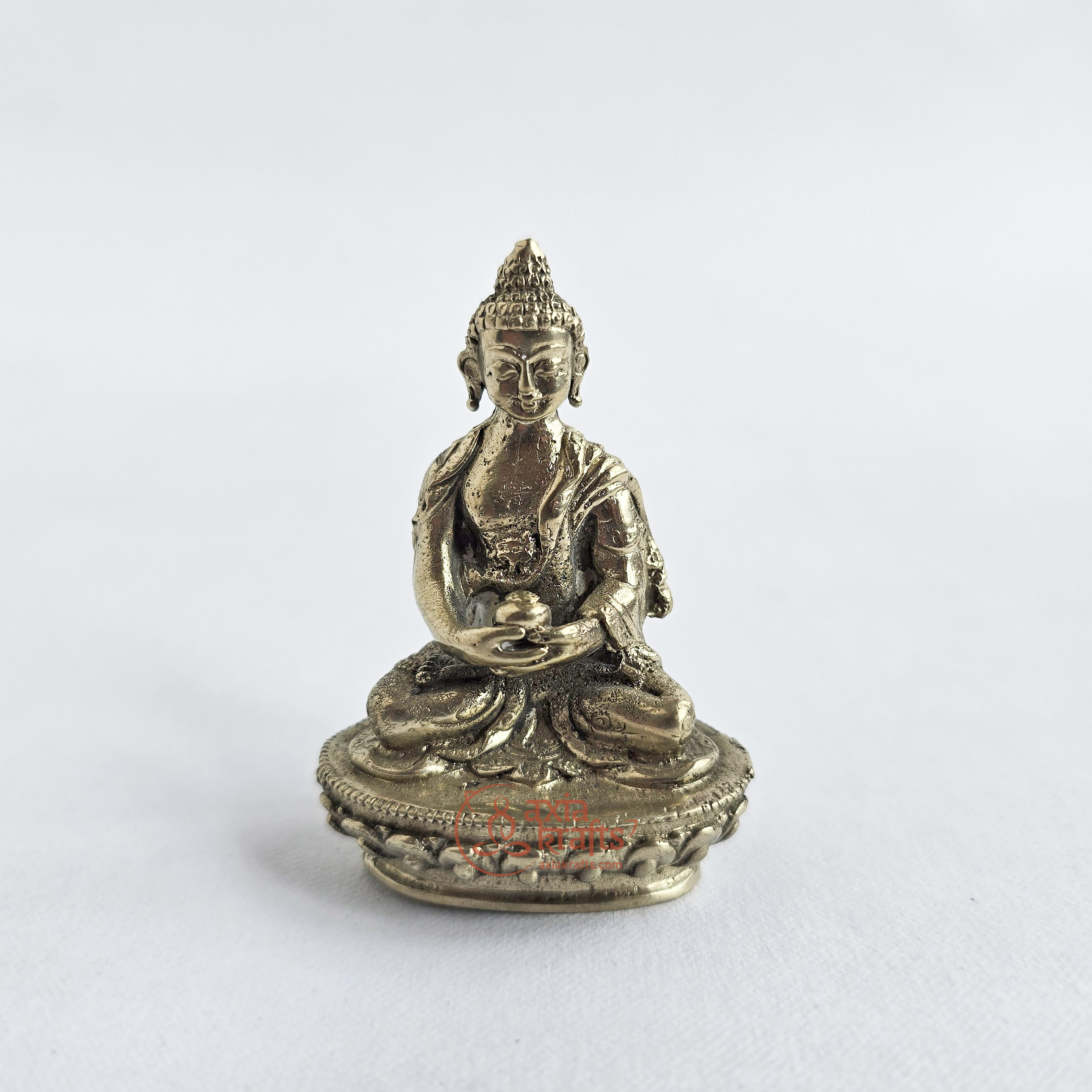 Axia Krafts Brass Tiny Buddha Statue 2 inches | Idol | Murti