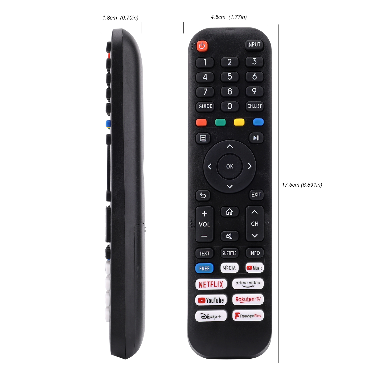 NEW Universal Remote for All Hisense TV Remote, Replacement Smart TV Remote for Hisense 4K UHD Android Smart TV, with Netflix, Prime