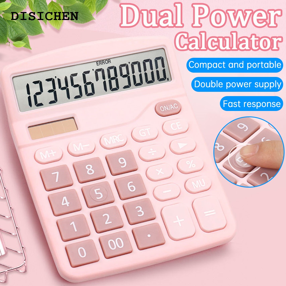 DISICHEN 【2025 Version】 1PCS Solar Scientific Calculator Desktop Financial Office Computer Calculators Large Display Office Calculators Cute Calculator
