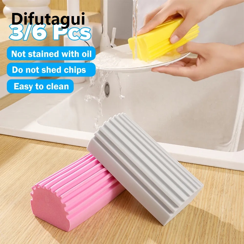 Difutagui Cleaning Tools 1/3/6 Pack Damp Duster Sponge Portable Clean Brush Duster Set Magical Tool for Cleaning Blinds Vents Radiators Mirrors Window