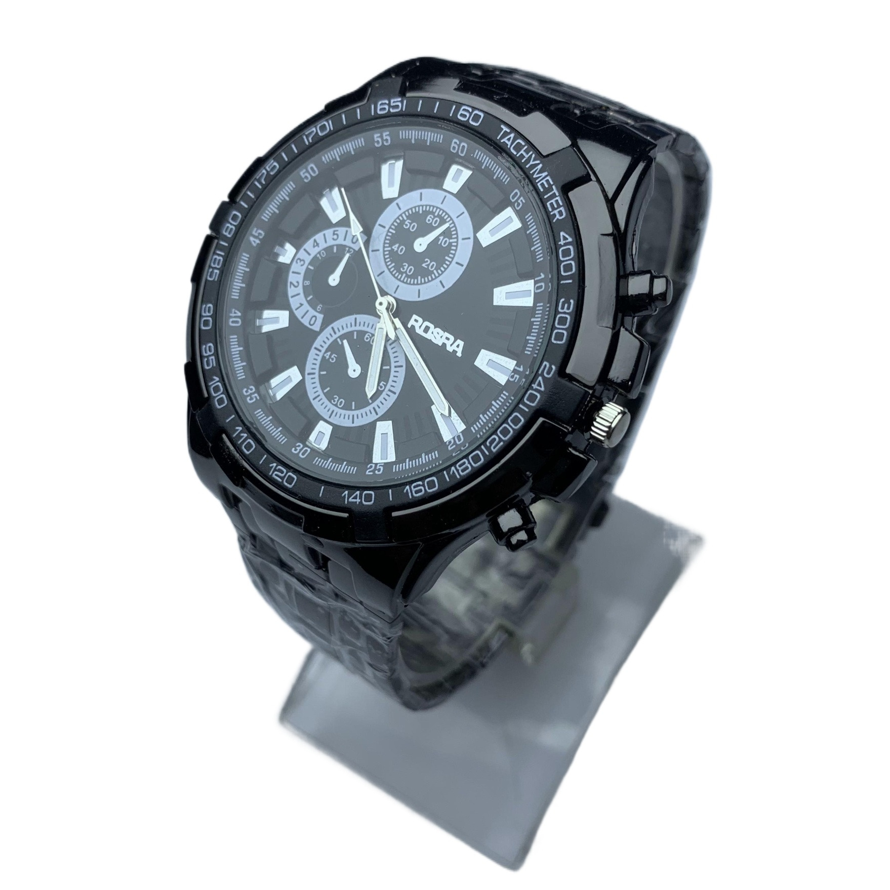Stainless Steel Round Dial Watch For Men
