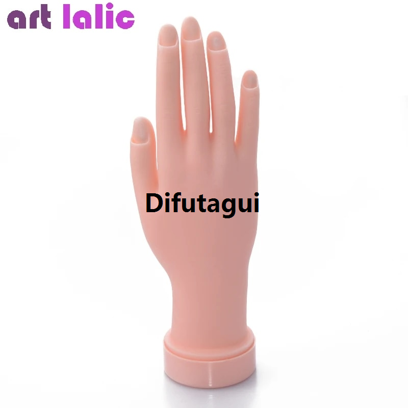 Difutagui Special discounts 1Pcs Flexible Soft Plastic Flectional Mannequin Model 2025 New Painting Practice Tool Nail Art Hand for Training Nail Salon