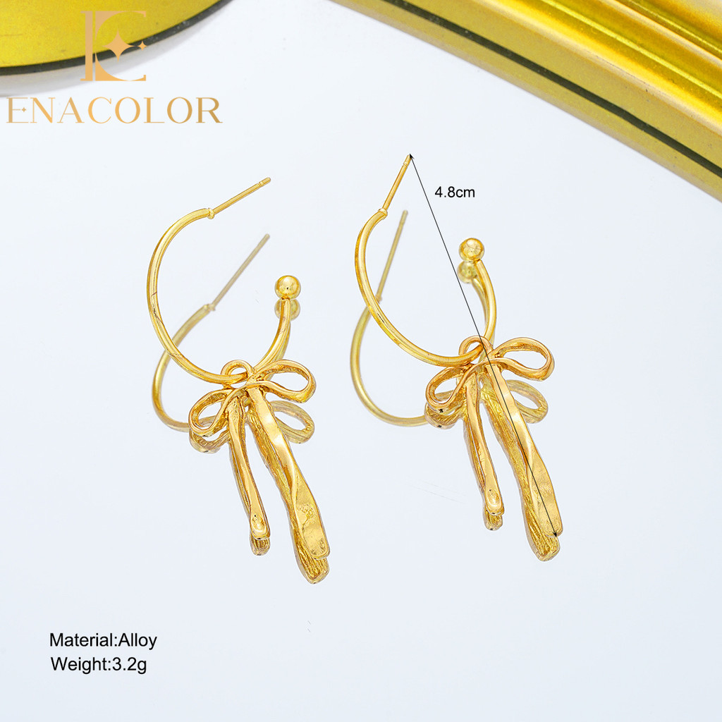 Enacolor New Chic Creative Fashion Metal Fringe Earrings for Girls Elegant Female Jewelry