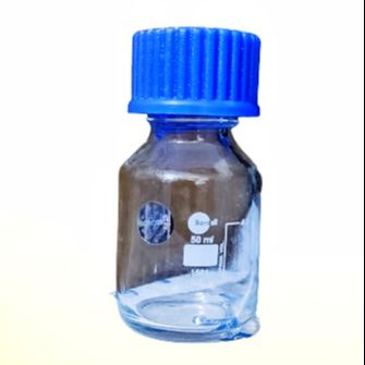 Glass Transparent 50 Ml Borosil Laboratory Reagent Bottle - 1 piece