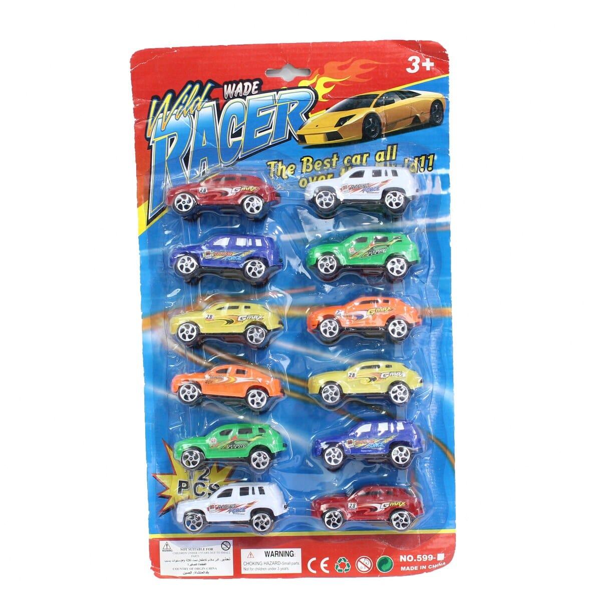 Multicolored Wild Wade Racer Car Set For Kids - 12 Cars