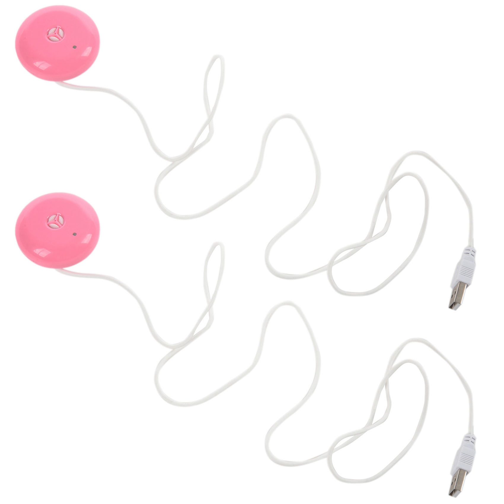 FORIDE 2X Pink Donut Humidifier USB Office Desktop Mini Humidifier Portable Air Purifier Pink