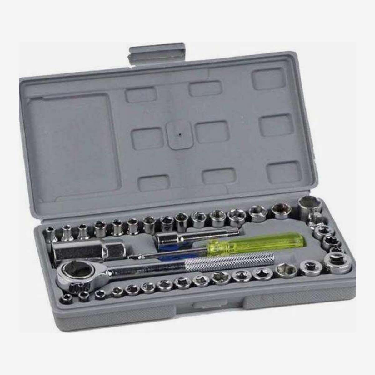 40 PCS in 1 Screw Driver / Spanner / Wrench Set Automobile/Bike Tool Box Set Socket Wrench Home Tool Kit Set