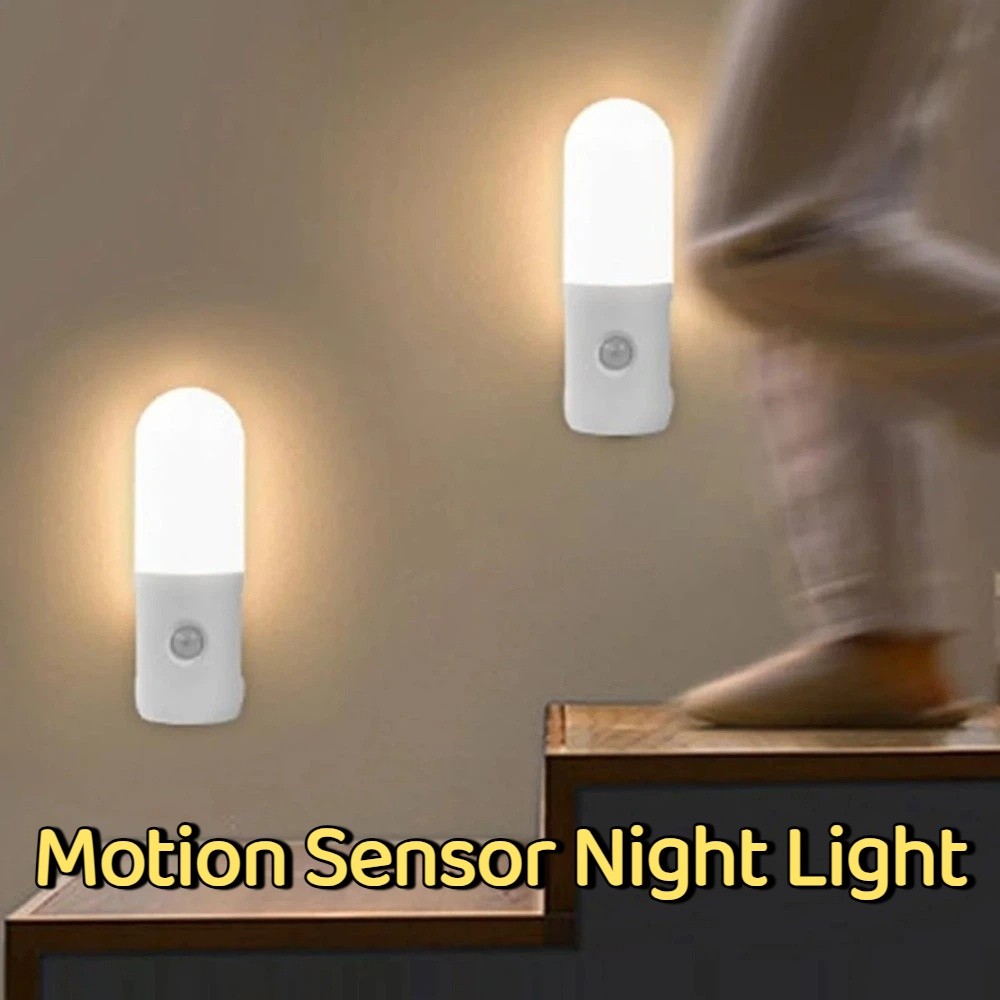 Modern 3 Color Motion Sensor Night Light Adjustable Brightness Smart Wall Light Dimming Magnetic Base LED Bedside Lamp Hallway