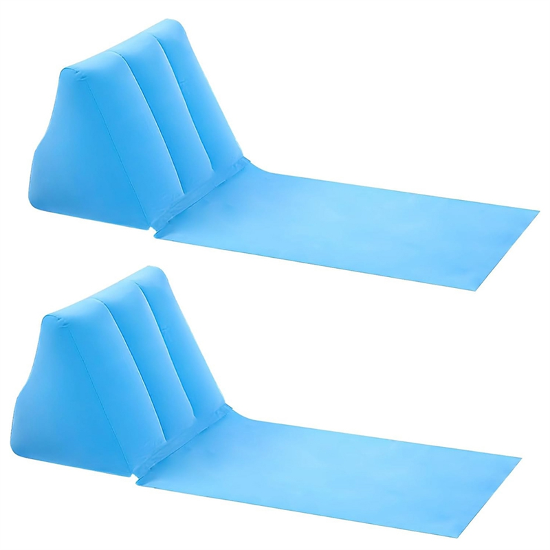 Inflatable Beach Cushion Lounge Chair,Leisure Beach Chair, Blue
