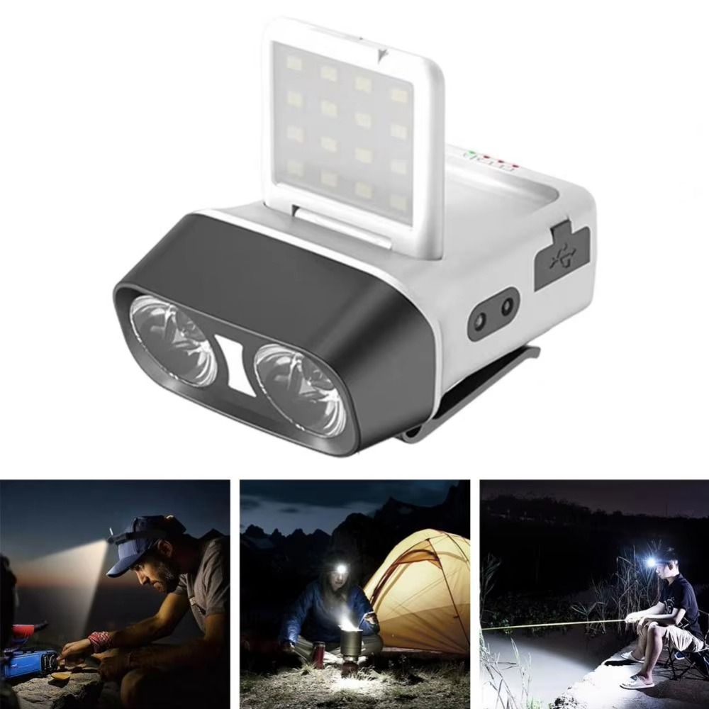 Ultra Bright LED Hat Clip Light Portable 5 Light Modes Sensor Headlamp Adjustable Waterproof Head Torch Flashlight Camping