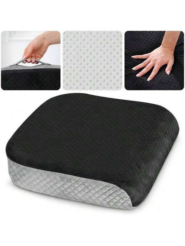Ergonomic Large Memory Foam Seat (19 17 X 3) For Office Chair, Comfortable Wheelchair Cushion & Floor Pillow With Plush Cover