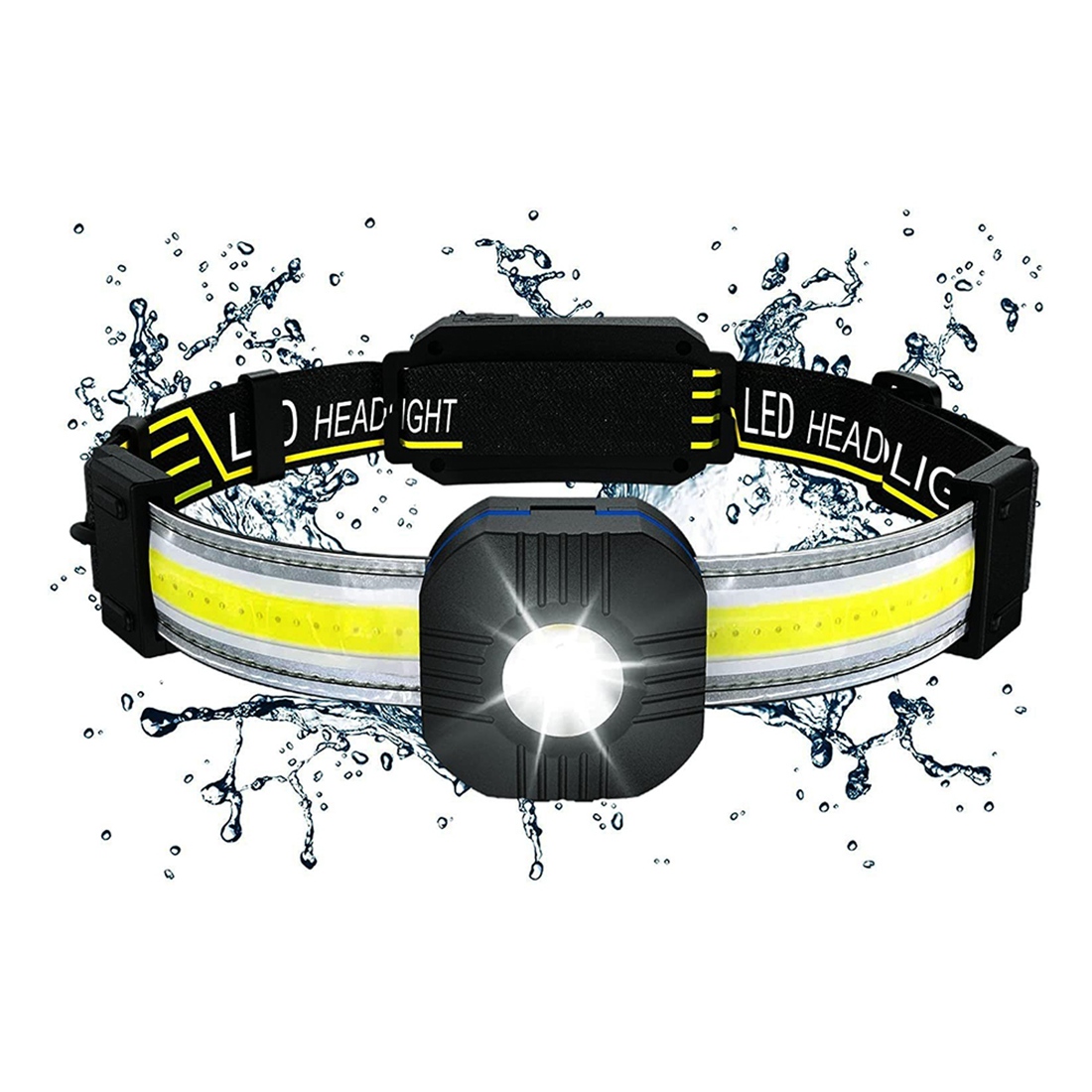 LED Headlight, Super Bright Rechargeable 500 Lux COB Headlight, with 10 USB Headlight Modes, and Waterproof