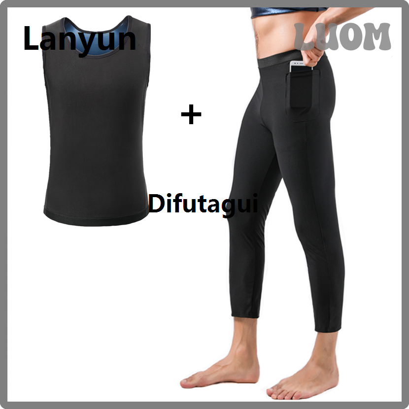 Difutagui [LUOM] Men Body Shaper Sauna Suits Slimming Pants For Weight Loss Hot Original 2025 New Thermal Sweat Vest Tummy Slimmer Waist Trainer Workout Shapewear ✬✫✩