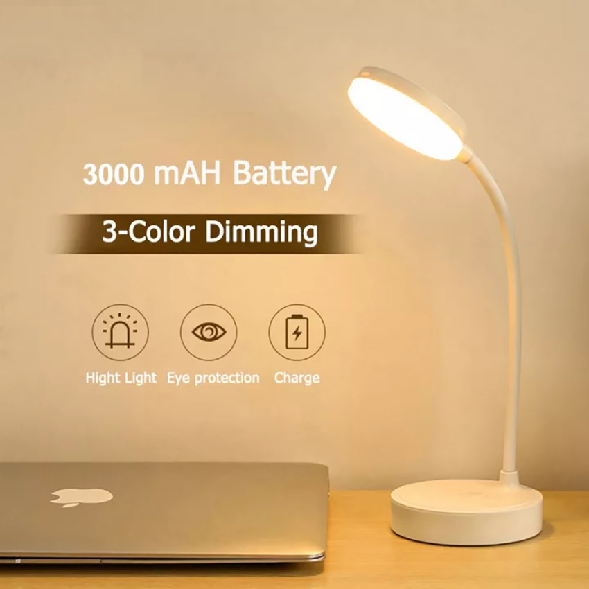 Super Bright 3 Dimming High Power Super Bright USB Rechargeable Study Lamp