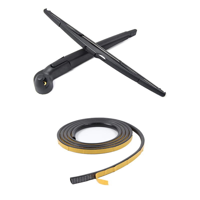 NAMUNY 2 Set Car Accessories: 1 Set Rear Wiper Arm Blade Assembly & 1 Pcs Rear Door Glass Seal Strip