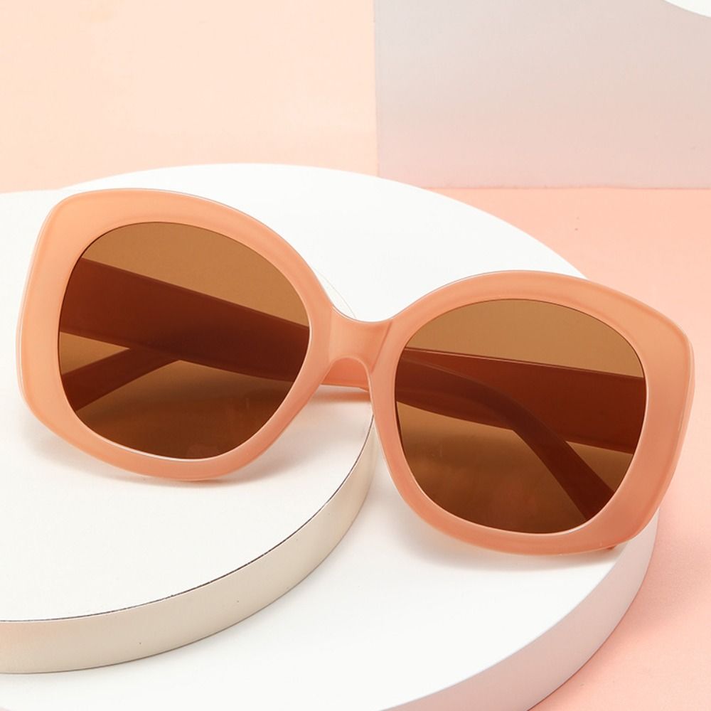 New Retro Round Sunglasses Women Men Makaron Large Frame Sun Glasses Thick Edges Design Fashion Uv400 Eyeglasses
