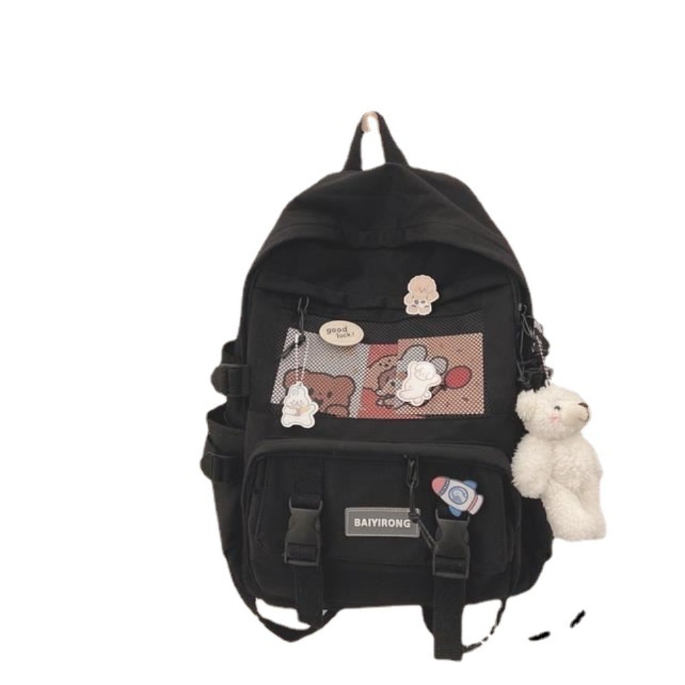 Creative Large Capacity Shoulders Backpack Trendy Casual Versatile Ladies Schoolbag Multifunction Travel Crossbody Bag