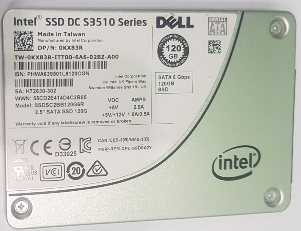 Dell 120GB enterprises Class SSD