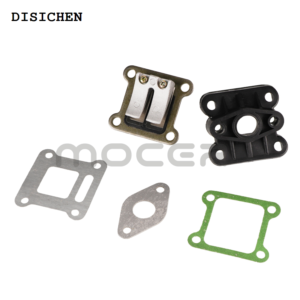 DISICHEN Portable New specials 5PCS Carburetor Reed Valve Manifold Kit for 47 Cc 49 Cc Pocket Bike Mini ATV Dirt Bike Lawn Mower Repair Kit Replacement Parts