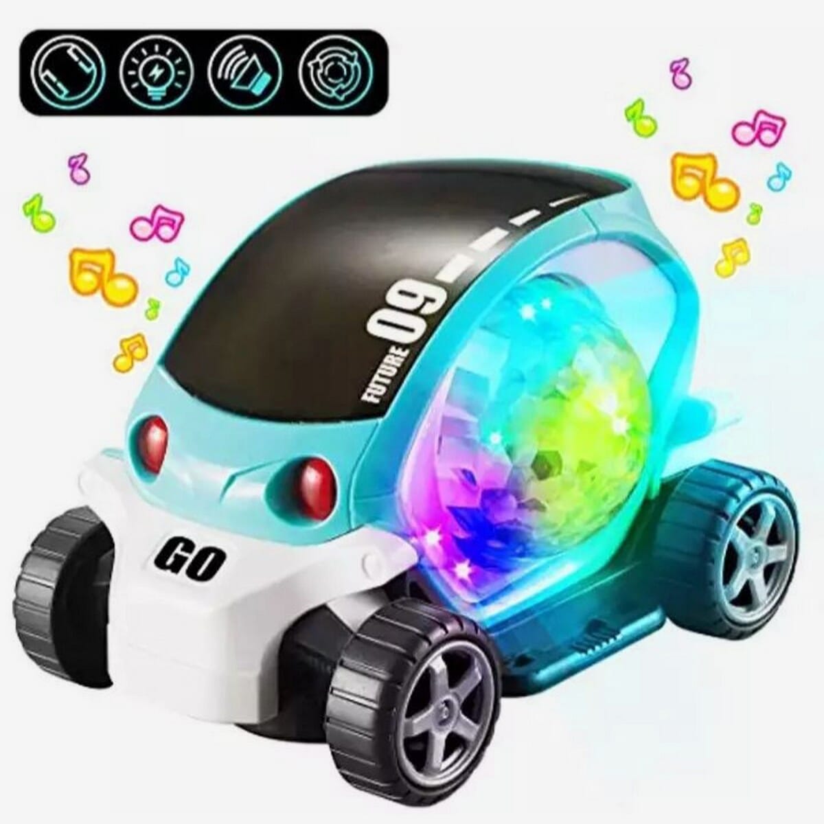 SparkZoom 3D - Rotating Electric Toy Car with Lights & Music