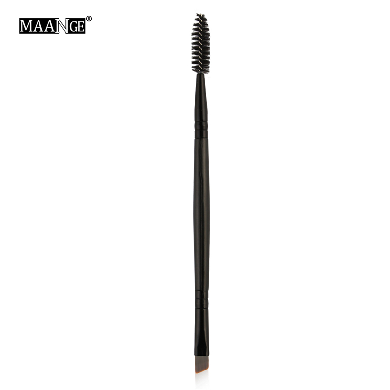 Eyebrow double-sided handle cork brush makeup on the market new product [] MAANGE professional flat angle brush brochasmaquillaje