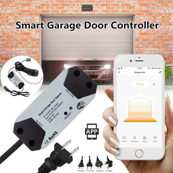 Tuya Smart Life Electric Garage Door Opener Wireless WIFI Remote Control DC12V/24V Supports Alexa & Google Home Voice Control