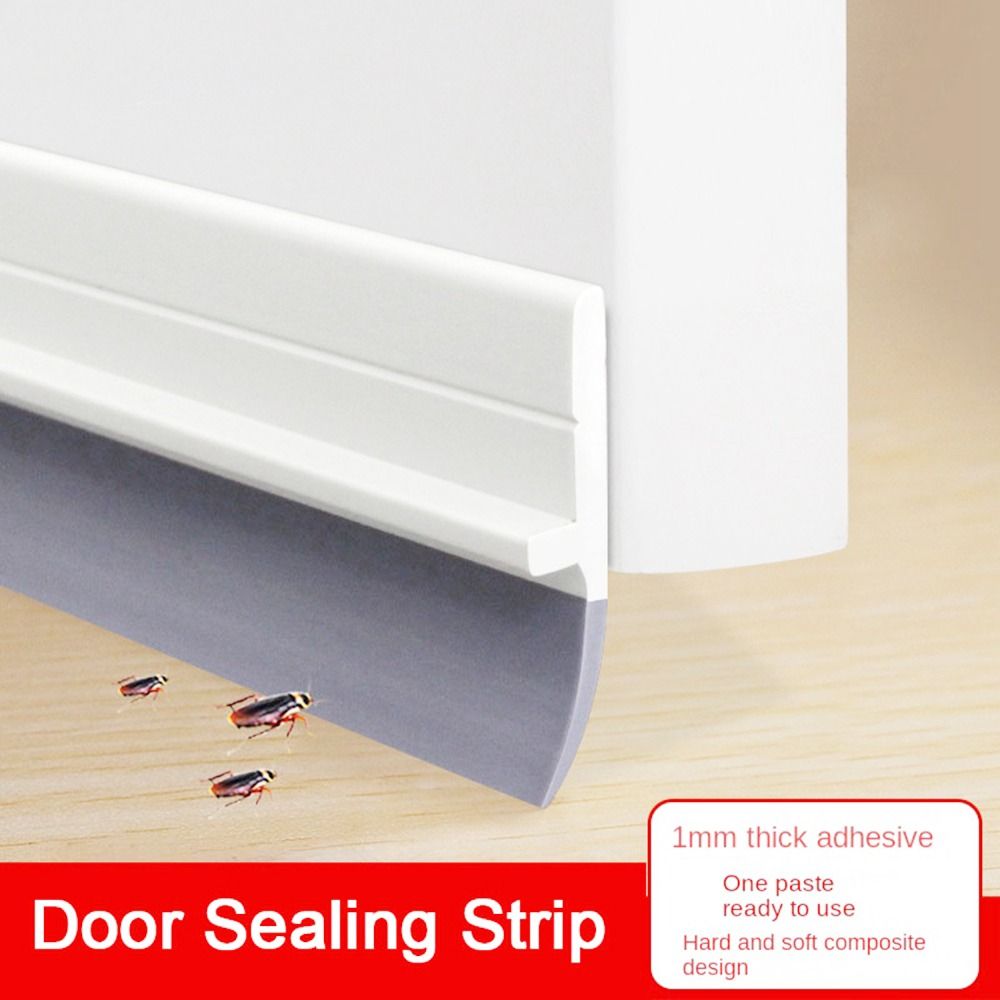 New PVC Door Seal Strip Flexible Anti Collision Door Draft Stopper Windproof Soundproof Weatherstrip Window