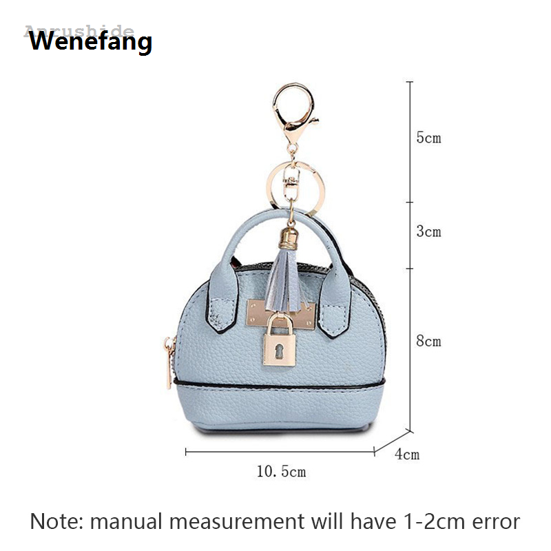 Wenefang Anrushide Luxury Fashion Mini Headphone Bag For AirPods 4 3 2 Pro 2 Sales promotion Galaxy Buds 3/3Pro Leather Purse Pendant Mini Keychain