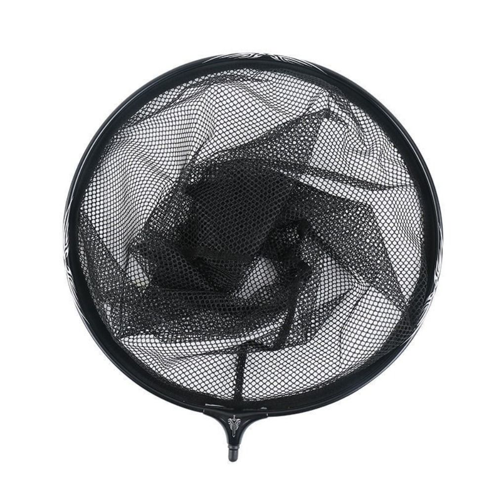 New Nano Mesh Fabric Fishing Net Head Anti-hook Black Folding Mesh Deepening Fishing Fishing Landing Net