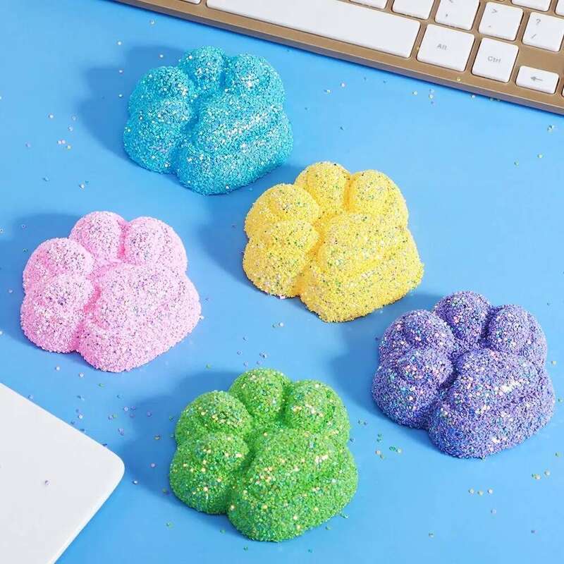 Paw Mochi Taba Squishy Fidget Cute Christmas Cat Foot TPR Slow Rebound Pinch Decompression Stress Release Vent Toy
