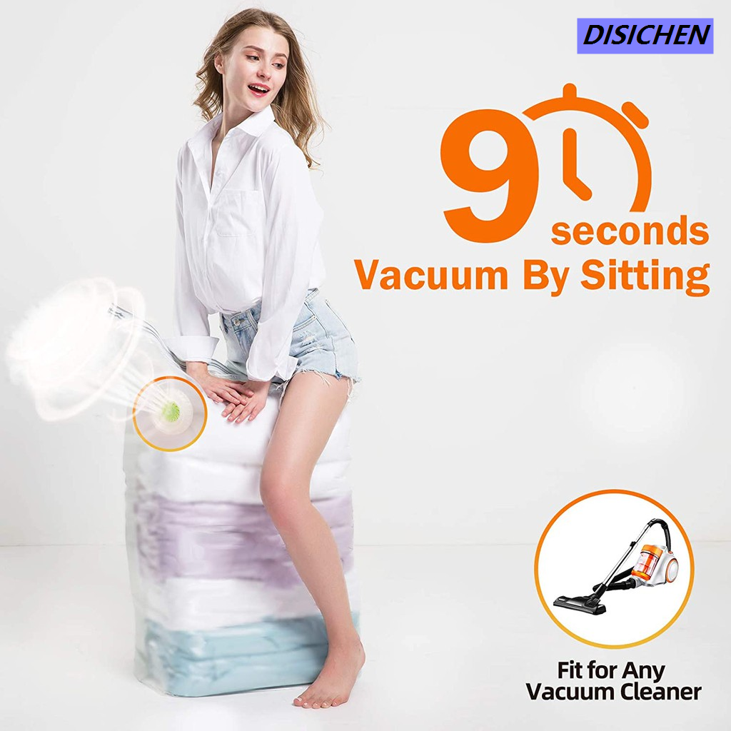DISICHEN 【Premium Quality】 New Free Pumping Storage Bag Thickened Three-dimensional Clothes Finishing Packing Vacuum Bag Household Vacuum Compression Bag 1Pcs