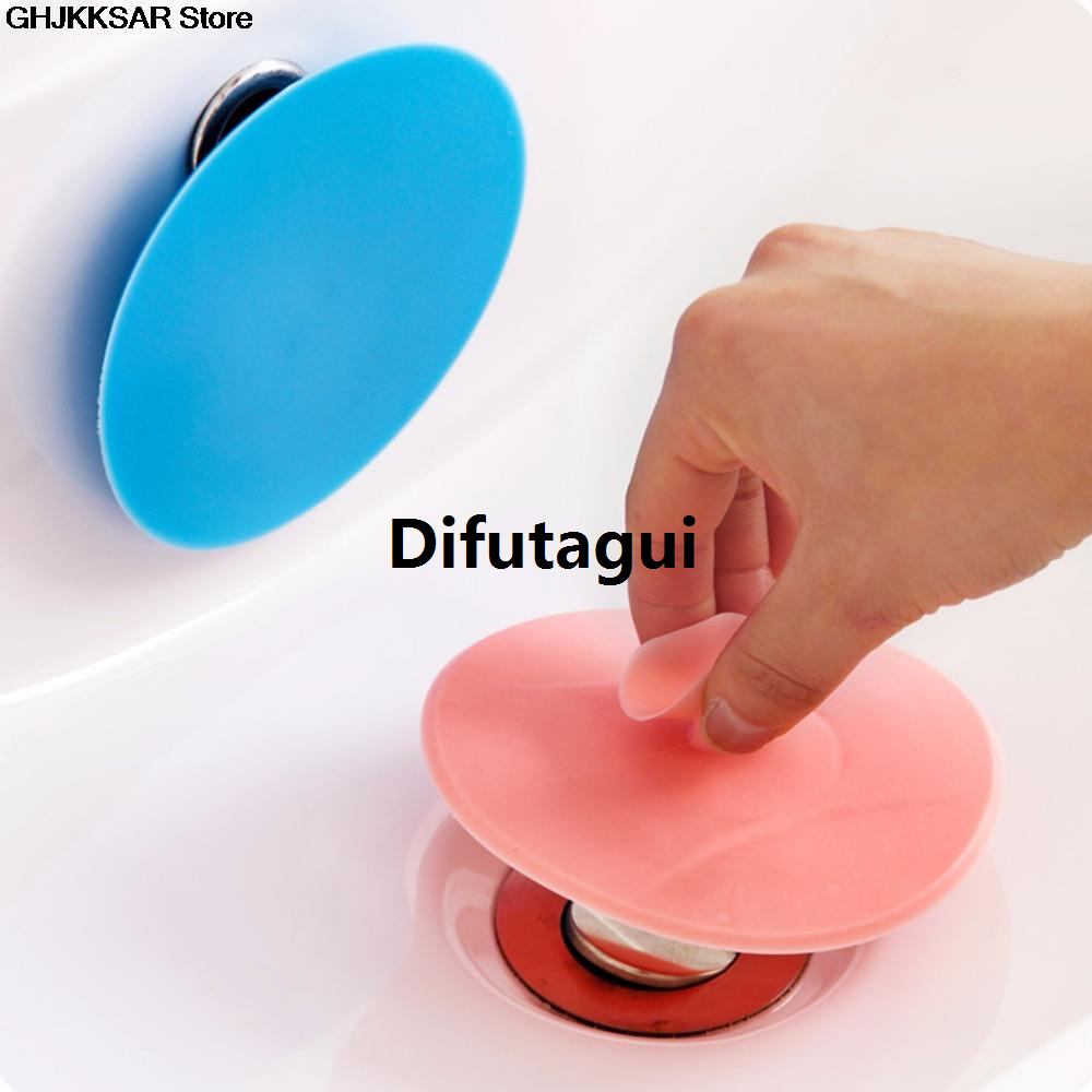 Difutagui Special Offer 1Pc water plug rubber Circle Silicon Drain Plug bathroom High Quality leakage-proof stopper sink PVC Basin Laundry Sink Bathtub stopper New
