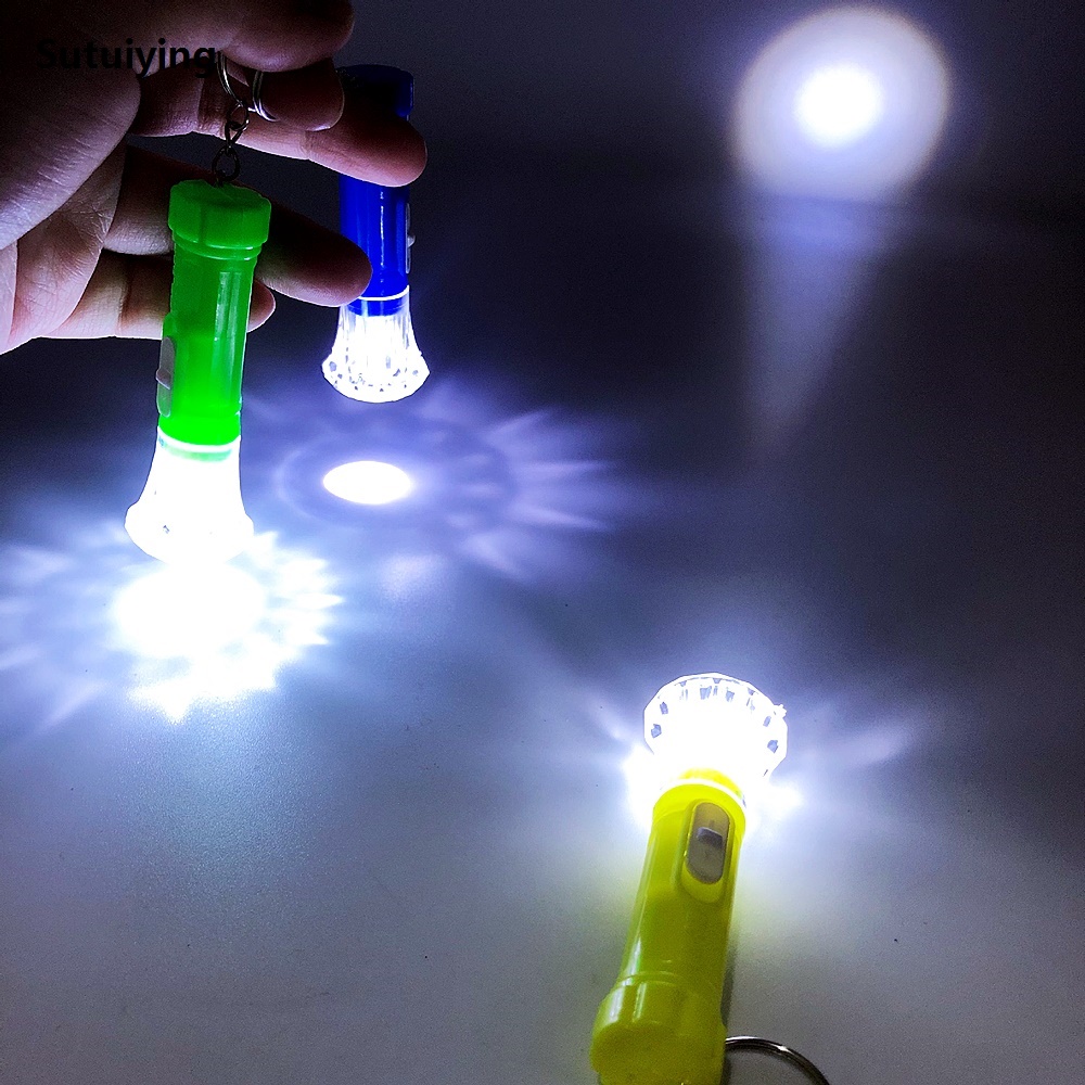 Sutuiying 10-50PC Mini LED Glow Flashlight Kids Birthday Party Carnival Wedding New Guest Gift Goody Bag Pinata Filler Classroom Prizes Trophy