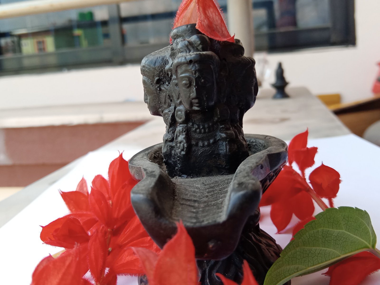Unbreakable 4 Faces Charmukhi Pashupati Lord Shiva Statue Murti Lingam for Puja and Vastu Dosh Niwaran For Mandir Home Decoration 3 Inch Height