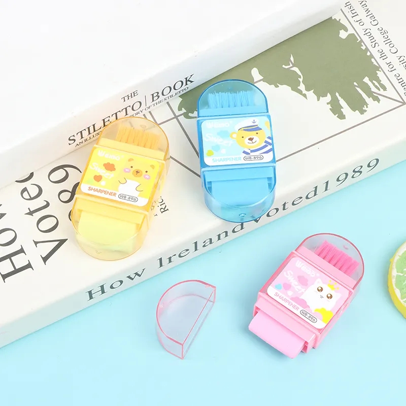 3 In 1 Fancy Multifunctional Pencil Sharpener, Eraser And Brush For Student- 1pcs - Pencil Sharpener For Office And School Use |Set Of 2