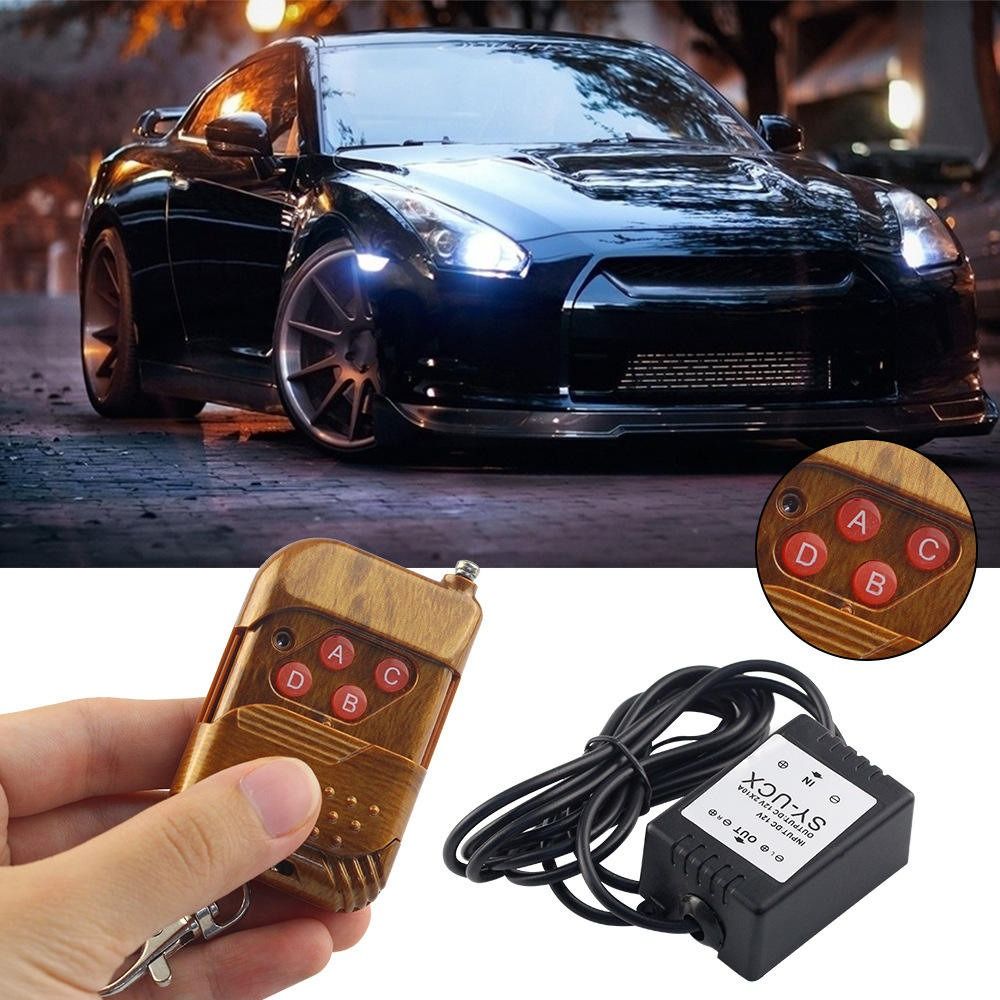 Portable 12V Car Light Controller with Remote Control Universal Wireless Strobe Control Module Easy To Use 16 Modes DRL Flash Controller System For Car Motorcycle Strobe Control