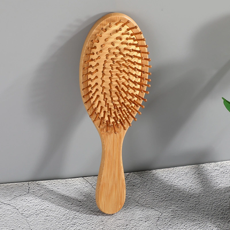 Spunky Add-ons Nature Wooden Anti-Static Detangle Brush Hair Scalp Massage Comb Air Cushion Styling Tools