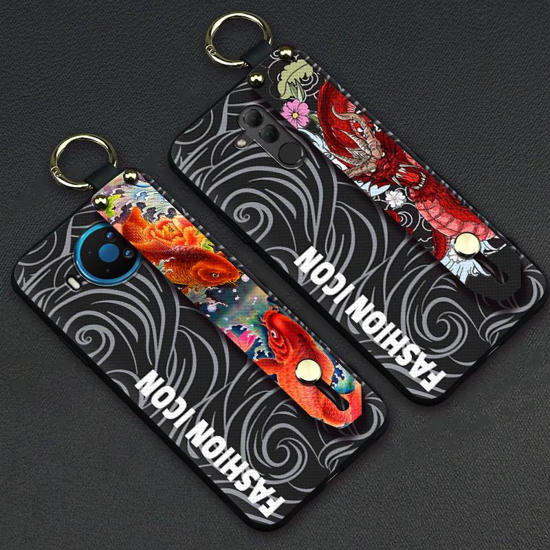 Graffiti protective Phone Case For OPPO A55S 5G Japan cartoon Phone Holder Kickstand Anti-dust Lanyard Soft case ring
