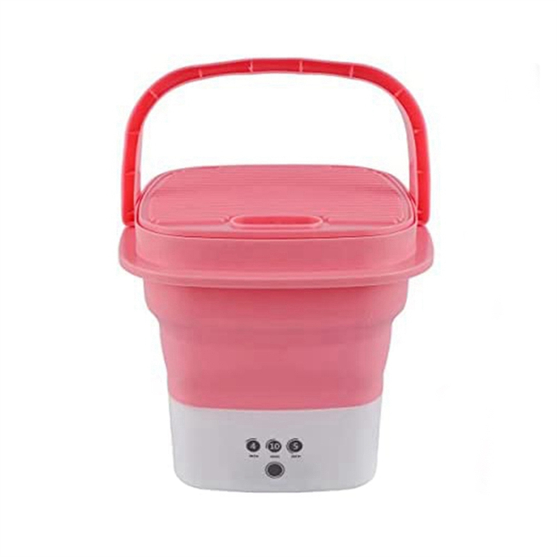 Portable Travel Washing Machine, Mini Folding Washing Machine Combo with Small Drain Basket US Plug