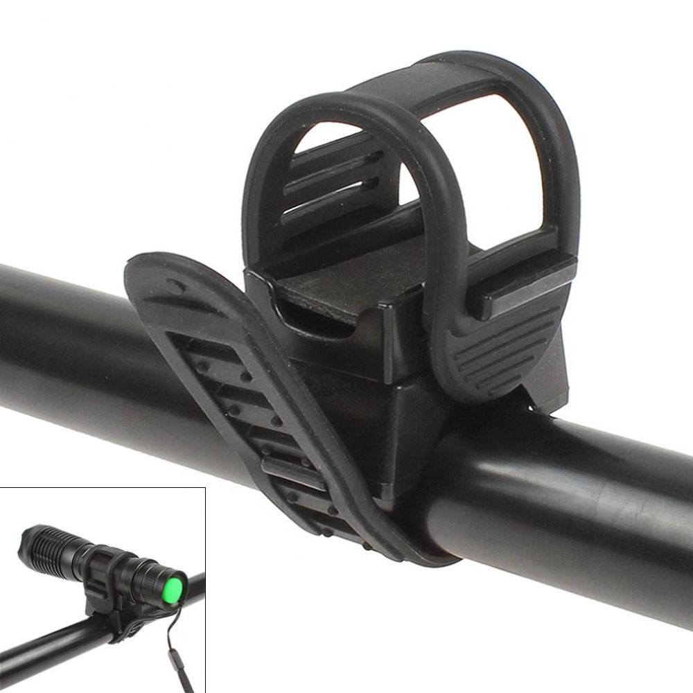 New Mount Bicycle Flashlight Holder 360 Degree Rubber Straps Flashlight Holder Adjustable Black Bicycle Headlight Holder Outdoor