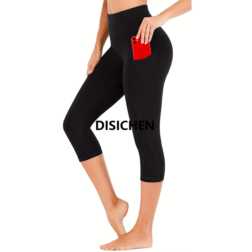 DISICHEN Capri Leggings for Women High Waisted Capri Leggings with Pockets for Women Yoga Pants Workout Capri Pants Luxury