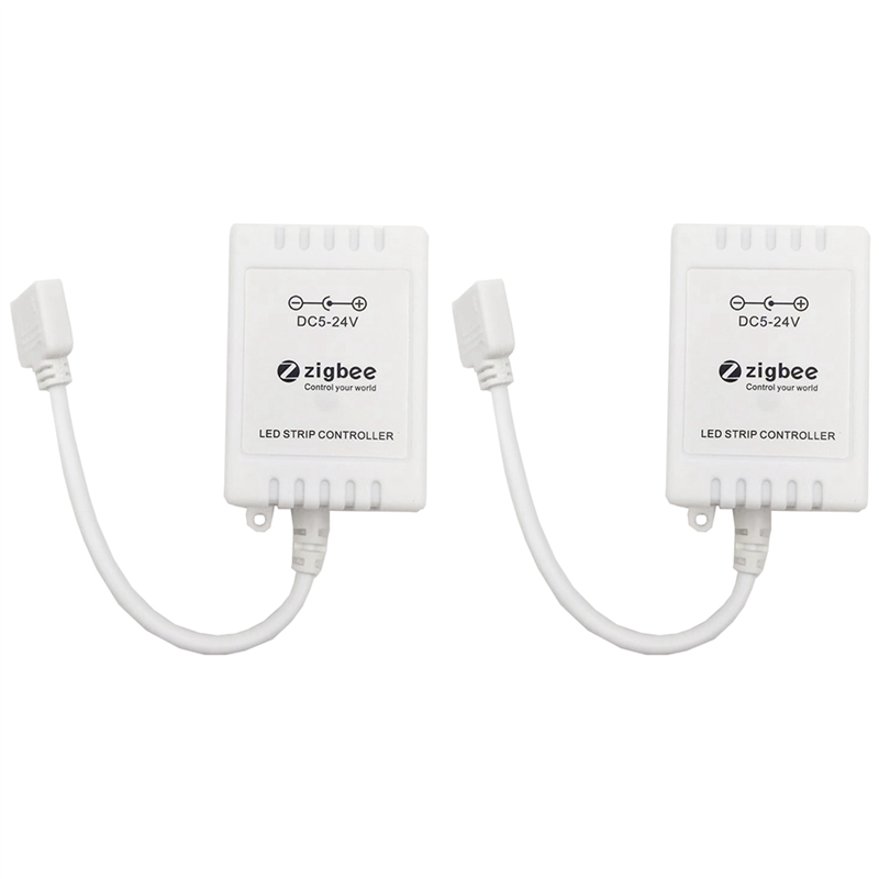 2X Tuya Zigbee Smart LED Controller RGB for Light Strip 5V-24V Compatible ZHA Zigbee2MQTT Tasmota Home