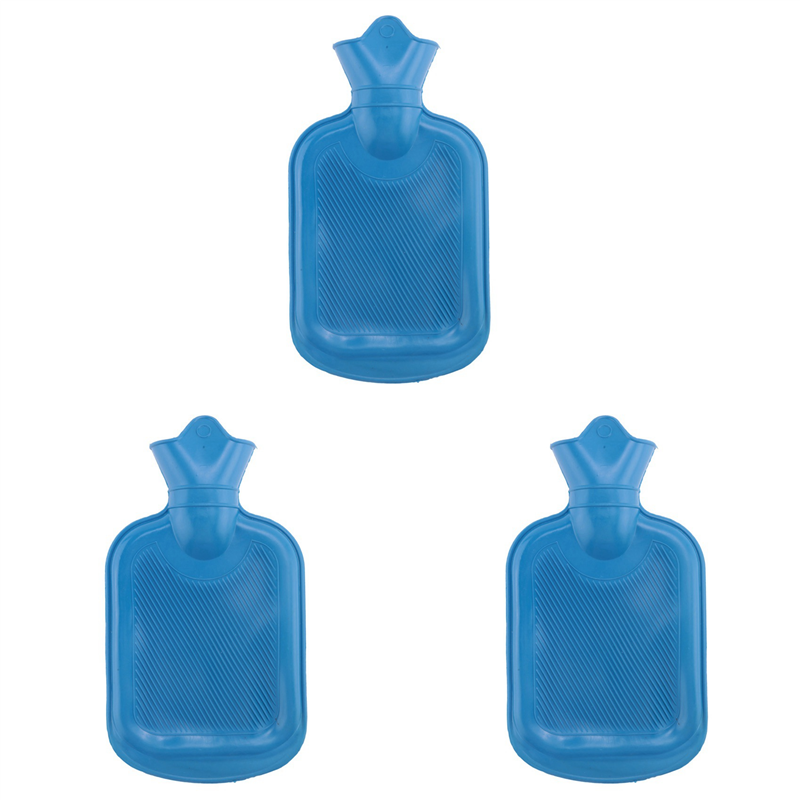 fasdaga Thick Hot Water Bag Rubber Winter Warm Hot Water Bag Hand Warmer Girls Pocket Hand Feet Warm Water Bottle, 3 Pack 500ML