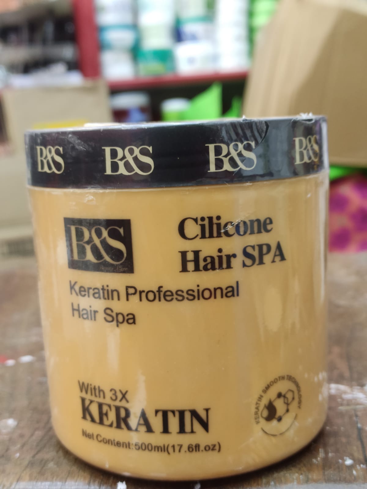 B&S Keratin Professional Saloon Cilicone Hair Spa Treatment with 3x Keratin 500ml- Materials of Korea- For All Hair Types
