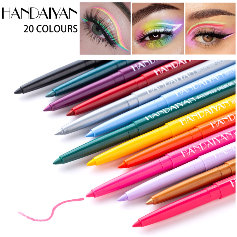 Wenefang Fashion HANDAIYAN 20 Colors Ultra-fine Gel Eyeliner Pen Waterproof And Sweatproof Non-smudge Eye Liner Long-lasting Natural Makeup TSLM1