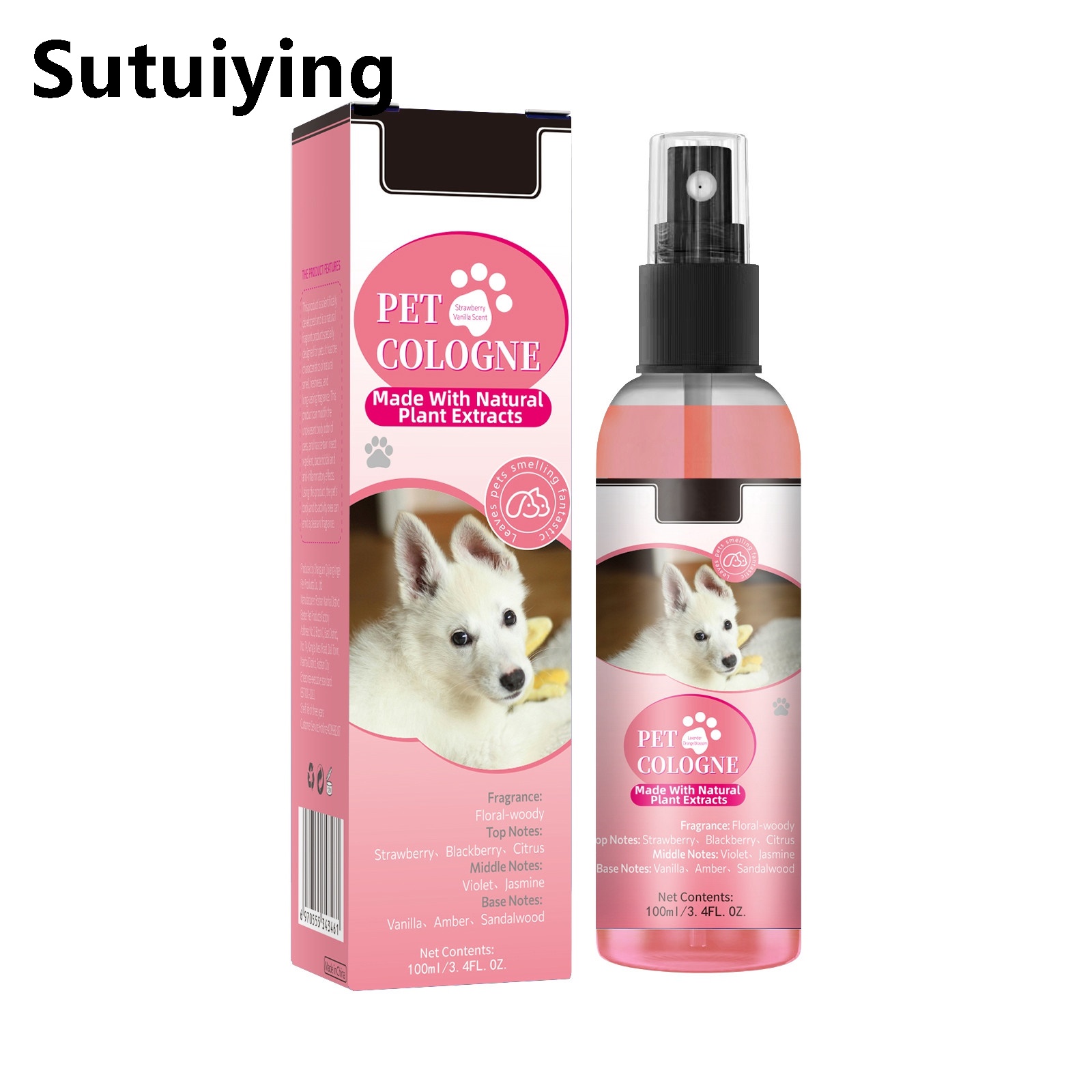 Sutuiying Dog men, Conditioning Odor,Dog Odor Remover Hot Selling Perfume, For All Coat Types, 100ml/3.4 OZ