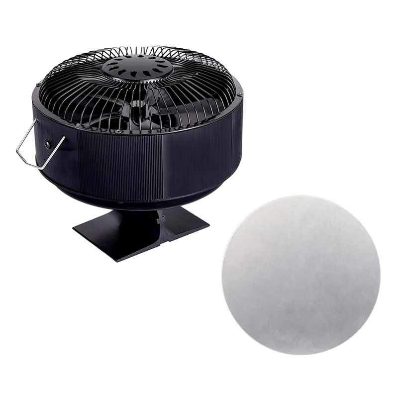 NCANRUI 5 Blades Heat Powered Stove Fan Standing Log/Wood/Pellet Burner Efficient Heat Distribution Quiet Home Fireplace Fan